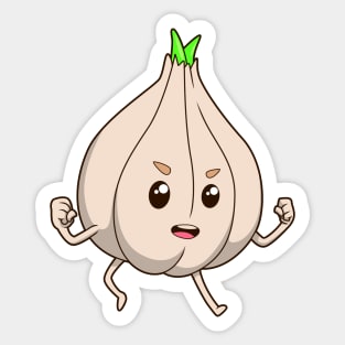 Cartoon garlic Sticker